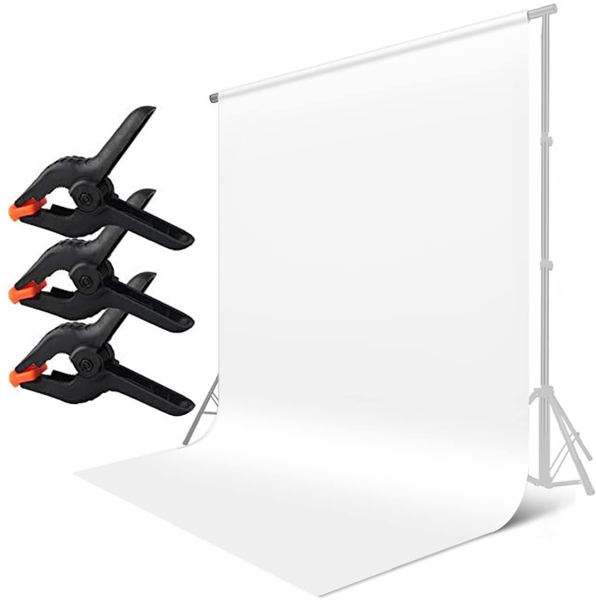 4.9  9.8Ft White Seamless Fabric Backdrop,Thicken, Screen Backdrop,Polyester Material Background Cloth For Photography,Video And